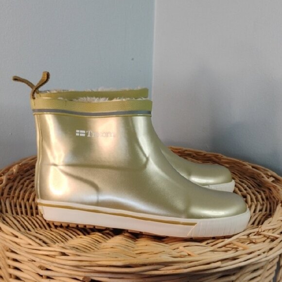 TRETORN Eco Ortholite Kids Shiny Gold Snow Boots Size EU 36 Unisex - Picture 3 of 10